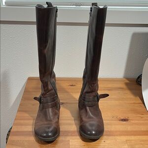 Salvia Pamela Chic Dark Brown Leather Heeled Boots